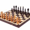 Jeu d'Échecs Longiligne en Bois de Cerisier - Échiquier Pliant