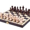 Jeu d’Échecs en Bois Compact – Échiquier Pliable avec Rangement Feutré