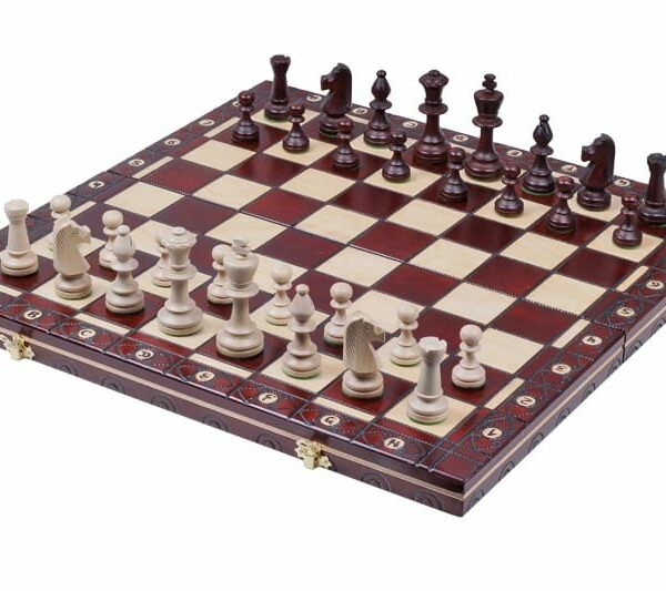 Jeu d'Échecs Staunton en Bois - Échiquier Pliant 49 cm avec Rangement