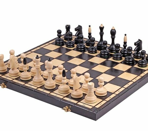 Jeu d'Échecs en Bois avec Pièces Minces - Échiquier Pliant