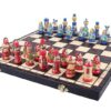 Jeu d'Échecs pour Enfants en Bois - Échiquier Pliant avec Pièces de 9 cm