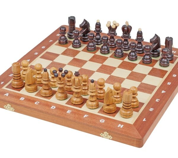 Jeu d’Échecs en Bois de Cerisier – Échiquier Pliant avec Rangement