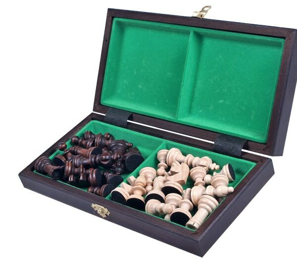 Jeu d’Échecs en Bois Compact – Échiquier Pliable avec Rangement Feutré