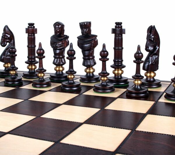 Jeu d'Échecs en Bois avec Pièces Lestées – Échiquier Pliant