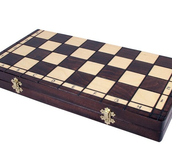 Jeu d’Échecs Pliable en Bois pour Amateurs – Pièces en Bois de Charme, Échiquier avec Rangement