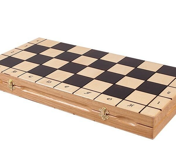 Jeu d'Échecs en Bois de Chêne, Sycomore et Cerisier – Échiquier Pliant