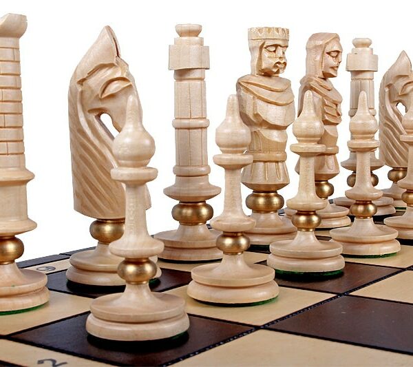 Jeu d'Échecs en Bois avec Pièces Lestées – Échiquier Pliant