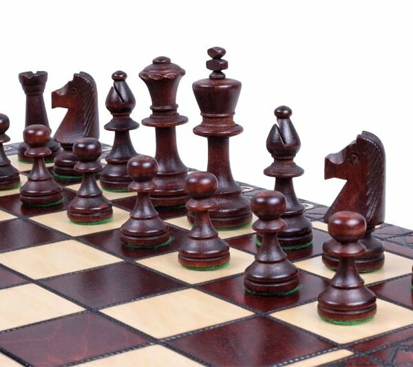 Jeu d'Échecs Staunton en Bois - Échiquier Pliant 49 cm avec Rangement