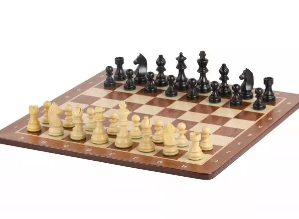 Jeu d'Échecs en Bois de Padouk – Échiquier Spacieux et Élégant