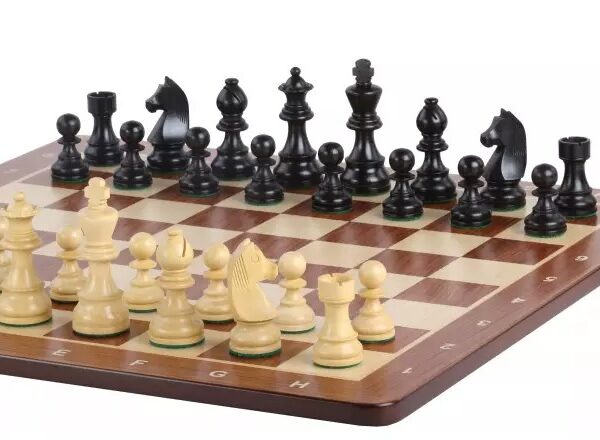 Jeu d'Échecs en Bois de Padouk – Échiquier Spacieux et Élégant