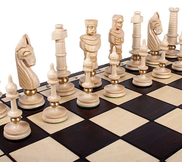 Jeu d'Échecs en Bois avec Pièces Lestées – Échiquier Pliant