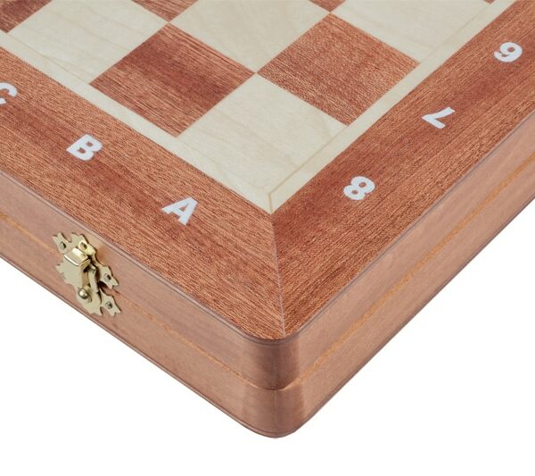 Jeu d’Échecs en Bois de Cerisier – Échiquier Pliant avec Rangement