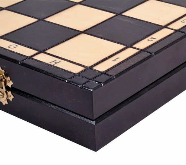 Jeu d'Échecs en Bois avec Pièces Minces - Échiquier Pliant