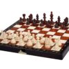 Jeu d’Échecs en Bois avec Échiquier Pliant et Pièces Magnétiques – Compact et Transportable