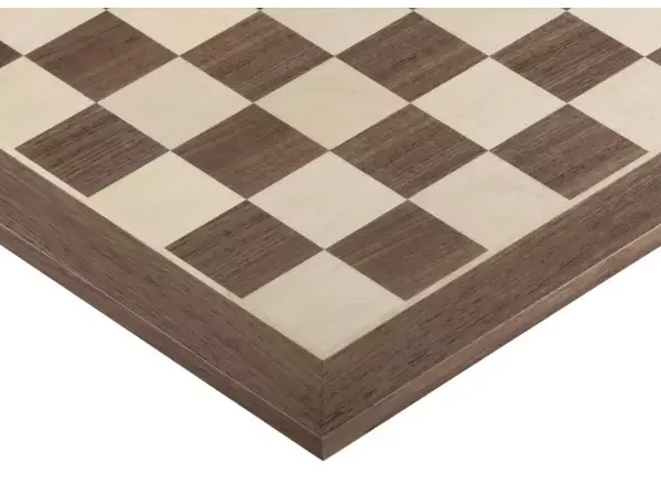 Jeu d’Échecs de Tournoi en Érable et Noyer avec Pièces en Buis Staunton