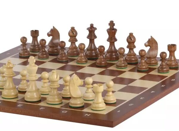 Jeu d'Échecs en Bois Érable et Acajou - Pièces Staunton en Buis et Acacia