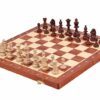 Ensemble de Jeu d'Échecs Staunton Taille 5 en Bois de Charme avec Échiquier en Acajou et Sycomore