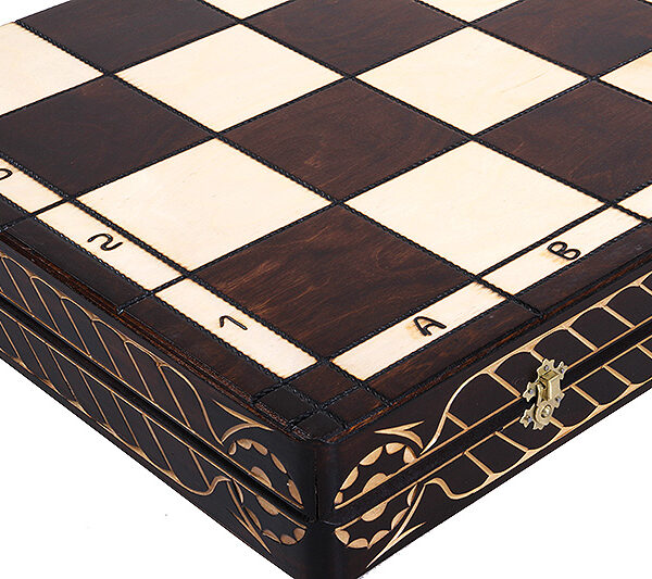 Grands Échecs Fabriqués en Bois de Tilleul - Ensemble Luxe Pliable avec Pièces de 85x85 cm