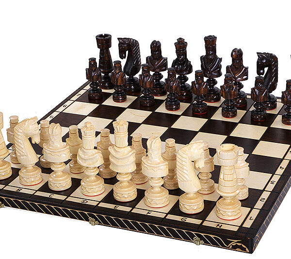 Grands Échecs Fabriqués en Bois de Tilleul - Ensemble Luxe Pliable avec Pièces de 85x85 cm