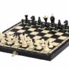 Jeu d’Échecs Pliable en Bois – Compact, Élégant et Pratique avec Rangement Intégré