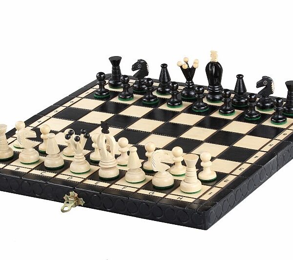 Jeu d’Échecs Pliable en Bois – Compact, Élégant et Pratique avec Rangement Intégré