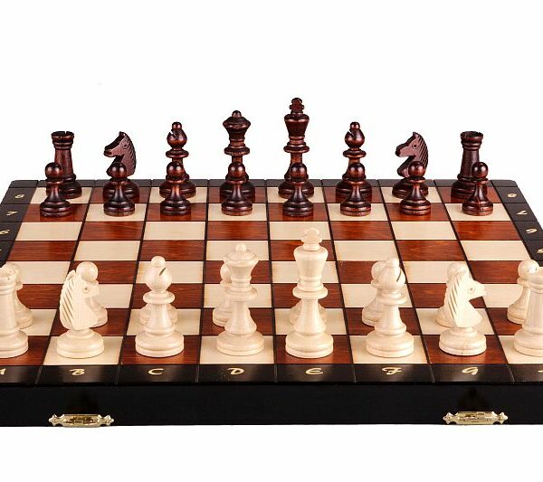 Grand Jeu d’Échecs Magnétique en Bois avec Boîte de 35 x 17,5 cm – Idéal pour Famille et Plein Air