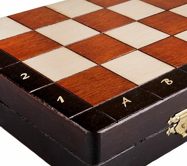 Grand Jeu d’Échecs Magnétique en Bois avec Boîte de 35 x 17,5 cm – Idéal pour Famille et Plein Air