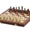 Échiquier Magnétique Grand Format en Bois Incrusté – Jeu d’Échecs de Voyage avec Coffret