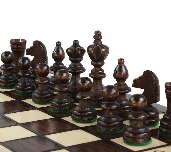 Jeu d'Échecs et Dames en Bois de Cerisier - Coffret Pliable avec Échiquier Gravé