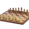 Ensemble de Jeu d'Échecs en Bois d'Acacia et de Buis avec Échiquier en Padouk