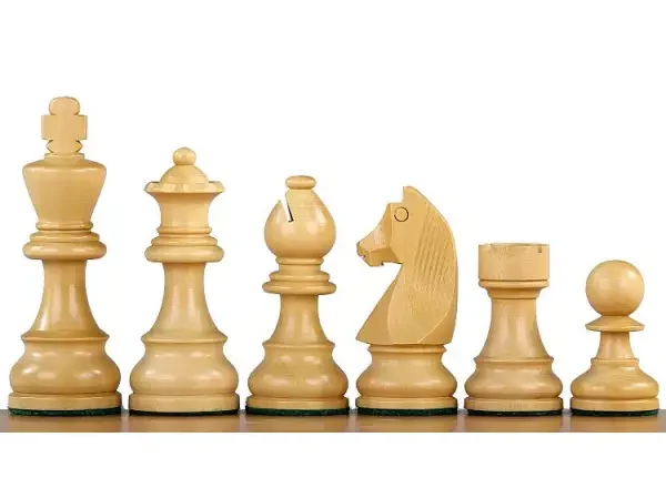 Jeu d'Échecs en Bois d'Acacia et de Buis avec Échiquier en Érable